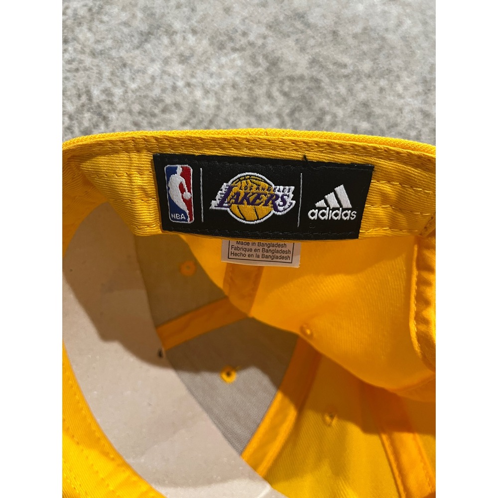 Adidas NBA Los Angeles Lakers Wool Hat Yellow‎ Adjustable Baseball Cap - Picture 6 of 7